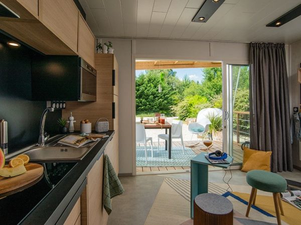 Chalet avec spa Prémium sur pilotis pour 4 à 5 personnes